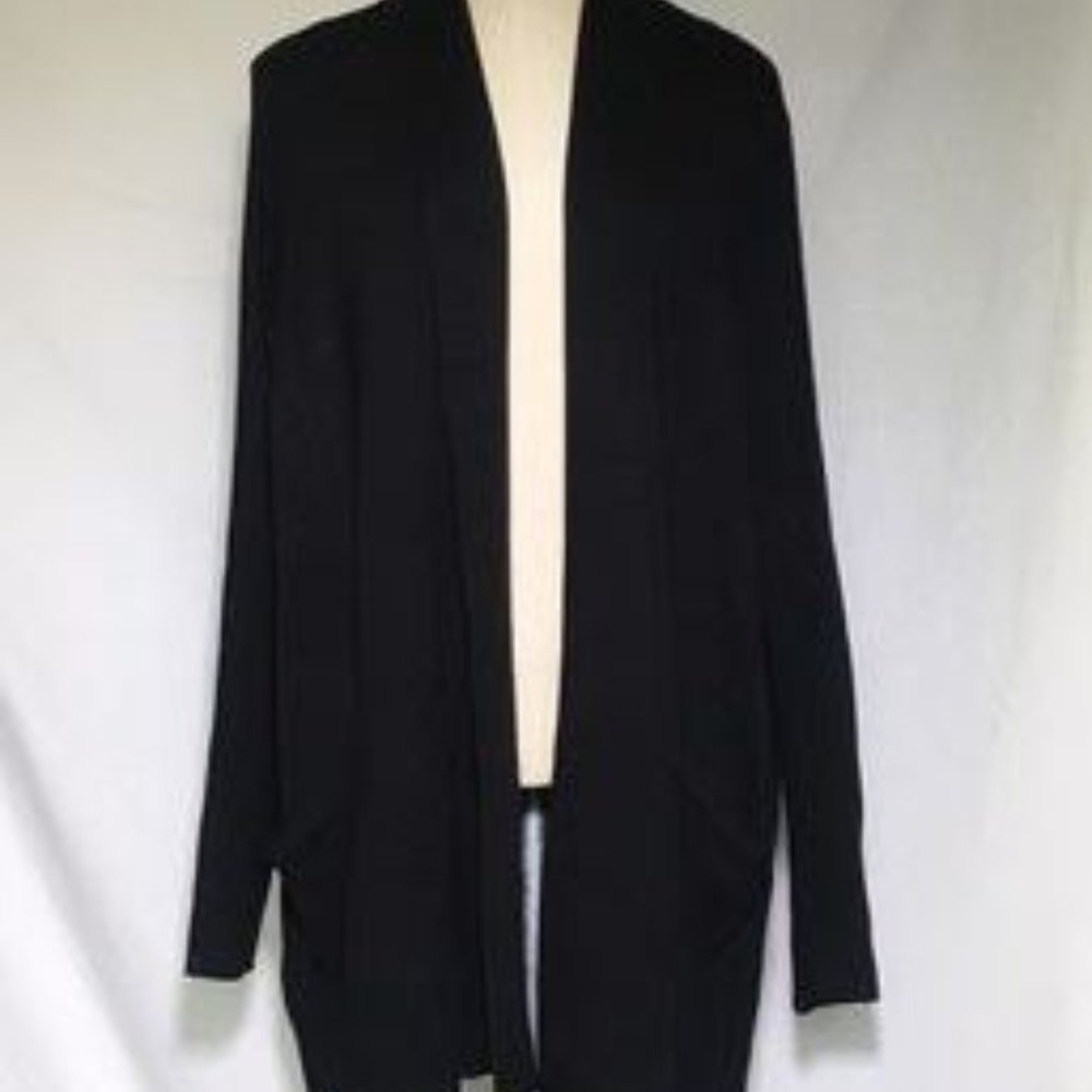 Verve ami Grey Open Front Hooded Cardigan